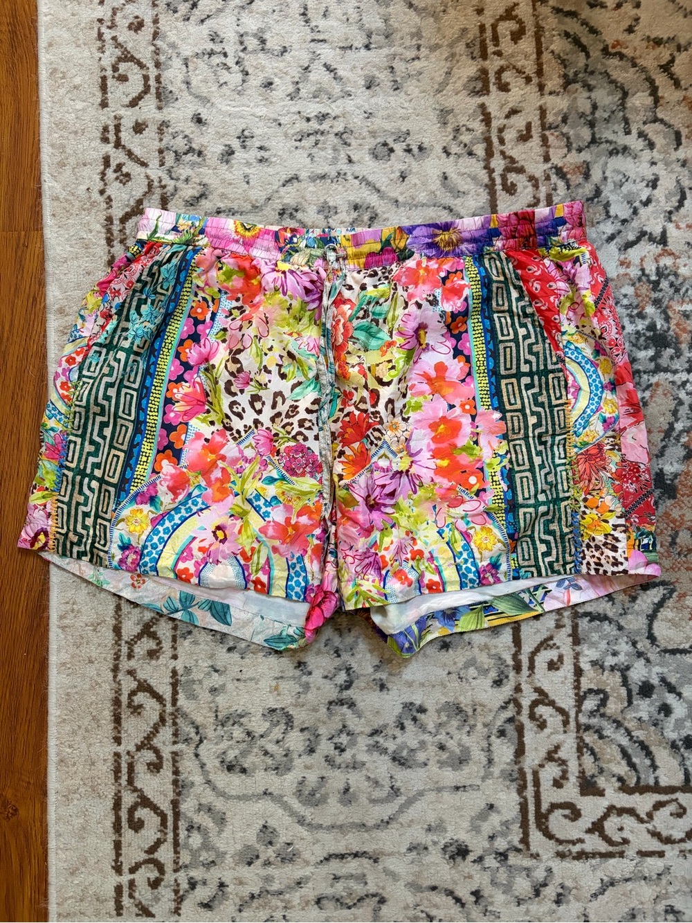 Johnny Was Aero Remy 100% silk shorts